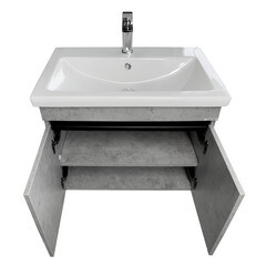 Тумба под раковину Comforty Варадеро 70 см подвесная бетон светлый (00-00021239CF) - фото 19