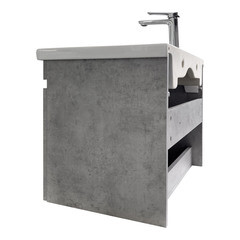 Тумба под раковину Comforty Варадеро 70 см подвесная бетон светлый (00-00021239CF) - фото 15