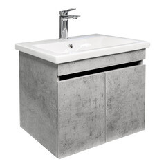 Тумба под раковину Comforty Варадеро 60 см подвесная бетон светлый (00-00021235CF) - фото 22