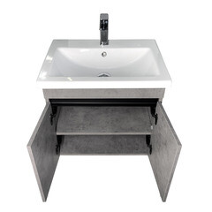 Тумба под раковину Comforty Варадеро 60 см подвесная бетон светлый (00-00021235CF) - фото 17