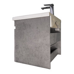 Тумба под раковину Comforty Варадеро 60 см подвесная бетон светлый (00-00021235CF) - фото 14