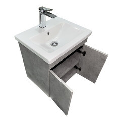 Тумба под раковину Comforty Варадеро 50 см подвесная бетон светлый (00-00021604CF) - фото 16