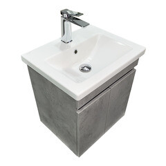 Тумба под раковину Comforty Варадеро 50 см подвесная бетон светлый (00-00021604CF) - фото 17