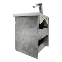 Тумба под раковину Comforty Варадеро 50 см подвесная бетон светлый (00-00021604CF) - фото 14