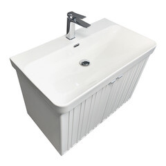 Комплект тумба с раковиной Comforty Мансанильо 80 см подвесная белая матовая (CF19595BX-80) - фото 17