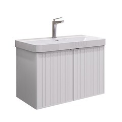 Комплект тумба с раковиной Comforty Мансанильо 80 см подвесная белая матовая (CF19595BX-80) - фото 1