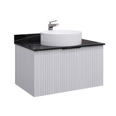 Тумба под раковину со столешницей Comforty Морон 75 см подвесная ясень беленый (00-00021040CF) - фото 1