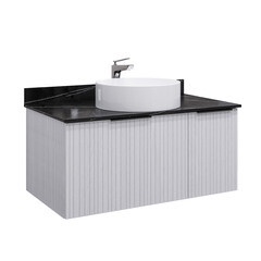 Тумба под раковину со столешницей Comforty Морон 90 см подвесная ясень беленый (00-00021044CF) - фото 1