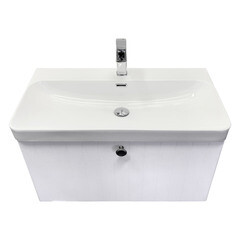 Комплект тумба с раковиной Comforty Сантьяго 80 см подвесная ясень беленый (00-00021030CF) - фото 16