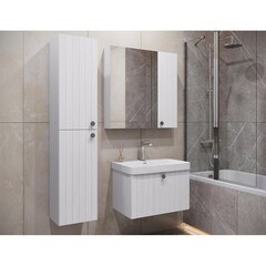 Комплект тумба с раковиной Comforty Сантьяго 70 см подвесная ясень беленый (00-00021666CF) - фото 11