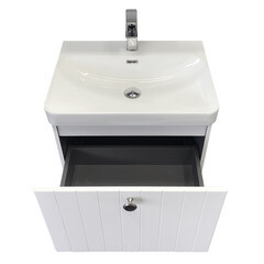 Комплект тумба с раковиной Comforty Сантьяго 60 см подвесная ясень беленый (00-00021028CF) - фото 17