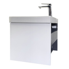 Комплект тумба с раковиной Comforty Сантьяго 60 см подвесная ясень беленый (00-00021028CF) - фото 16