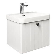 Комплект тумба с раковиной Comforty Сантьяго 50 см подвесная ясень беленый (00-00021667CF) - фото 20