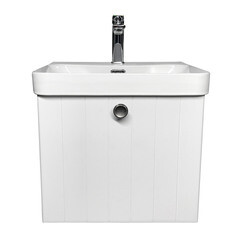 Комплект тумба с раковиной Comforty Сантьяго 50 см подвесная ясень беленый (00-00021667CF) - фото 16