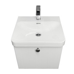 Комплект тумба с раковиной Comforty Сантьяго 50 см подвесная ясень беленый (00-00021667CF) - фото 15