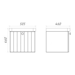 Комплект тумба с раковиной Comforty Сантьяго 50 см подвесная ясень беленый (00-00021667CF) - фото 10