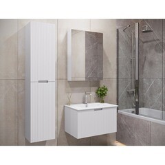 Комплект тумба с раковиной Comforty Сан-Луис 70 см подвесная белая матовая (00-00021665CF) - фото 11