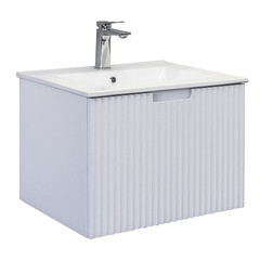 Комплект тумба с раковиной Comforty Сан-Луис 60 см подвесная белая матовая (00-00021219CF) - фото 19