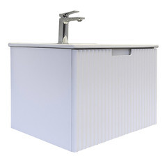 Комплект тумба с раковиной Comforty Сан-Луис 60 см подвесная белая матовая (00-00021219CF) - фото 18