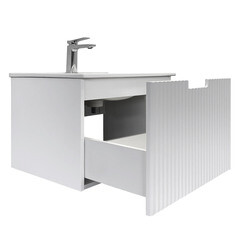 Комплект тумба с раковиной Comforty Сан-Луис 60 см подвесная белая матовая (00-00021219CF) - фото 17