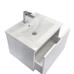 Комплект тумба с раковиной Comforty Сан-Луис 60 см подвесная белая матовая (00-00021219CF) - фото 16