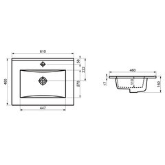 Комплект тумба с раковиной Comforty Гавана 60 см подвесная дуб темно-коричневый (00-00021223CF) - фото 13