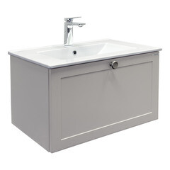 Комплект тумба с раковиной Comforty Моа 70 см подвесная серый шелк (00-00021664CF) - фото 20