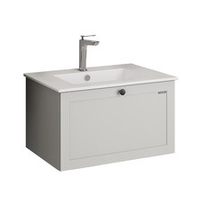 Комплект тумба с раковиной Comforty Моа 70 см подвесная серый шелк (00-00021664CF)