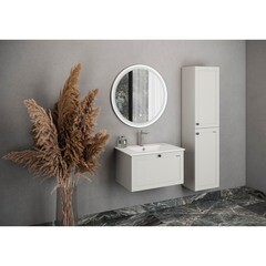 Комплект тумба с раковиной Comforty Моа 70 см подвесная серый шелк (00-00021664CF) - фото 11