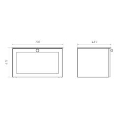 Комплект тумба с раковиной Comforty Моа 70 см подвесная серый шелк (00-00021664CF) - фото 10