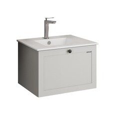 Комплект тумба с раковиной Comforty Моа 60 см подвесная серый шелк (00-00021213CF)