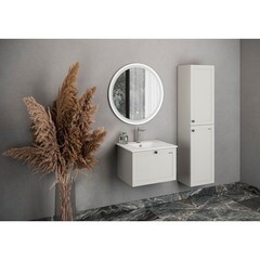 Комплект тумба с раковиной Comforty Моа 60 см подвесная серый шелк (00-00021213CF) - фото 18