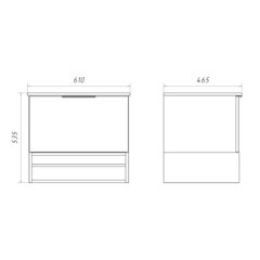 Комплект тумба с раковиной Comforty Гавана 60 см подвесная дуб темно-коричневый (00-00021223CF) - фото 10