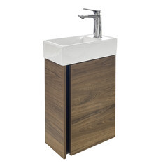 Комплект тумба с раковиной Comforty Гавана 40 см подвесная дуб темно-коричневый (00-00021221CF) - фото 19