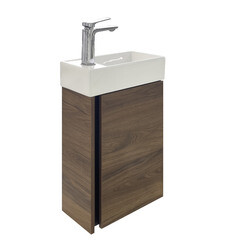 Комплект тумба с раковиной Comforty Гавана 40 см подвесная дуб темно-коричневый (00-00021221CF) - фото 17
