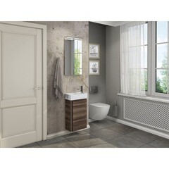 Комплект тумба с раковиной Comforty Гавана 40 см подвесная дуб темно-коричневый (00-00021221CF) - фото 10