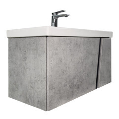 Комплект тумба с раковиной Comforty Пальмира 80 см подвесная бетон светлый (CF19696BX-80) - фото 20