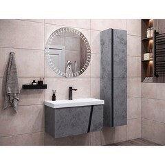 Комплект тумба с раковиной Comforty Пальмира 80 см подвесная бетон светлый (CF19696BX-80) - фото 11