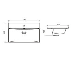 Комплект тумба с раковиной Comforty Пальмира 70 см подвесная бетон светлый (00-00021662CF) - фото 12
