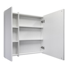 Зеркальный шкаф Comforty Сан-Луис 80х80х15 см подвесной белый матовый - фото 13