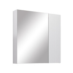 Зеркальный шкаф Comforty Сан-Луис 80х80х15 см подвесной белый матовый - фото 1