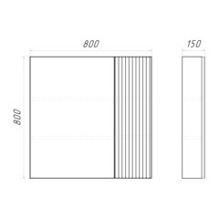 Зеркальный шкаф Comforty Сан-Луис 80х80х15 см подвесной белый матовый - фото 10