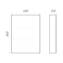 Зеркальный шкаф Comforty Сан-Луис 60х80х15 см подвесной белый матовый - фото 11