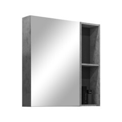 Изображение товара Зеркальный шкаф Comforty Флорида 80х80х15 см подвесной бетон светлый/антрацит