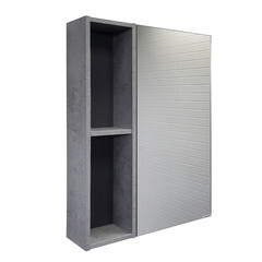 Зеркальный шкаф Comforty Флорида 60х80х15 см подвесной бетон светлый/антрацит - фото 14