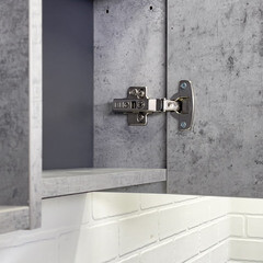 Зеркальный шкаф Comforty Флорида 60х80х15 см подвесной бетон светлый/антрацит - фото 12