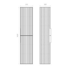 Пенал Comforty Морон 35 см подвесной ясень беленый - фото 9