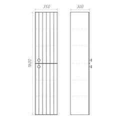 Пенал Comforty Сантьяго 35 см подвесной ясень беленый - фото 9