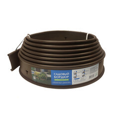 Изображение товара Бордюр пластиковый 10000х100х20 мм коричневый Gidrolica