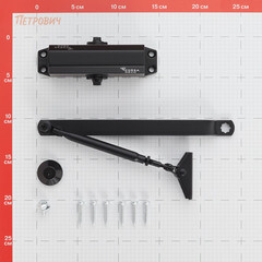 Доводчик дверной Corsa Deco (15-25 кг) черный - фото 2